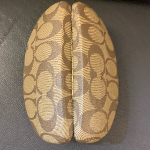 Coach Signature Tan Brown Eyeglass Case - Picture 3 of 6